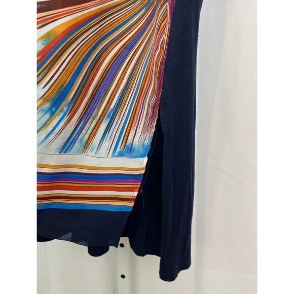 TINY XS Anthropologie Shoreline Sunburst Tunic Top Sleeveless Hi Low Multicolor - Picture 6 of 8